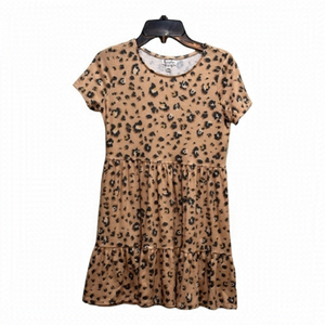 Love Fire Cheetah Print Short Sleeve Dress Size M
